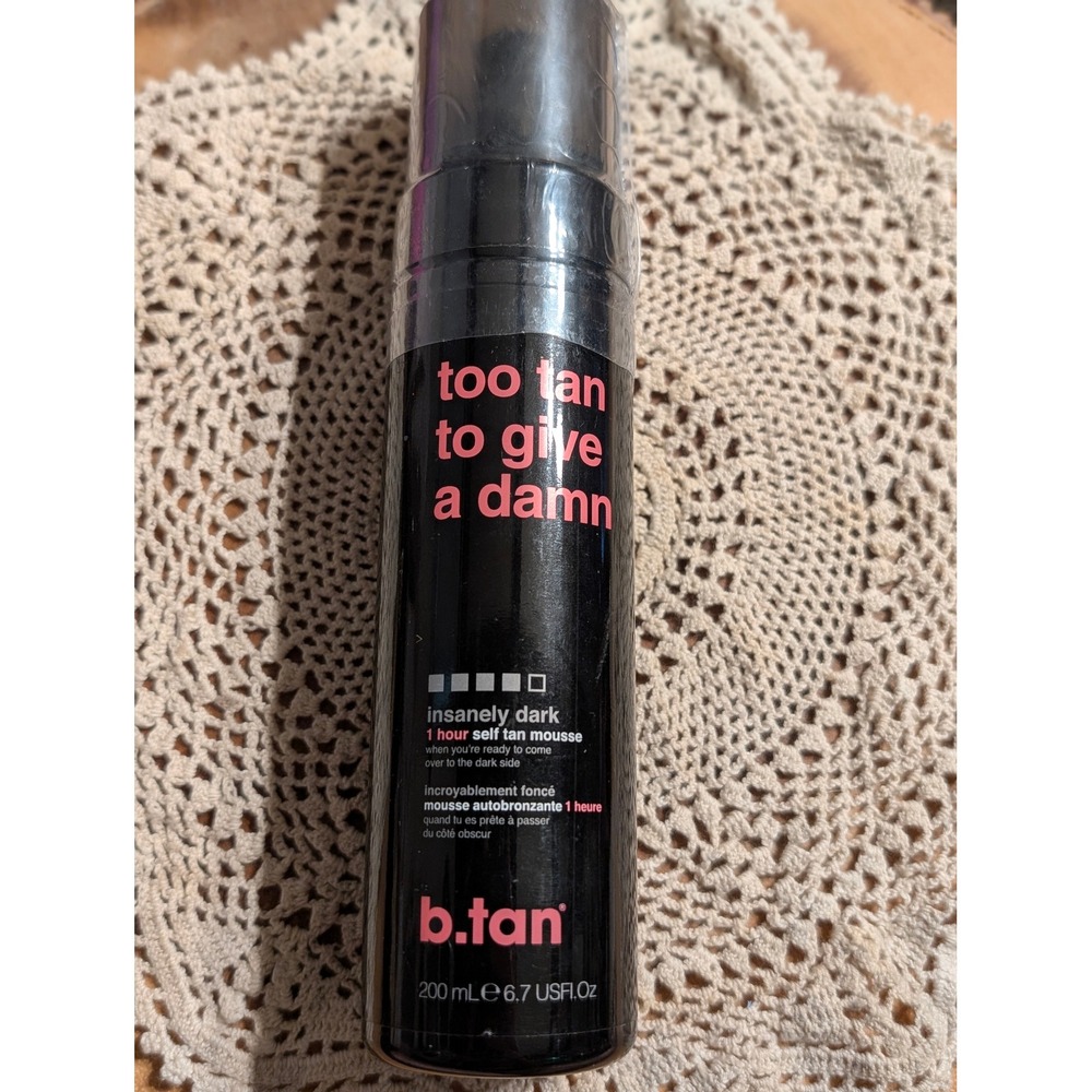 NEW B.tan Too Tan To Give A Damn Insanely Dark 1 Hour Self Tan Mousse 6.7 fl oz